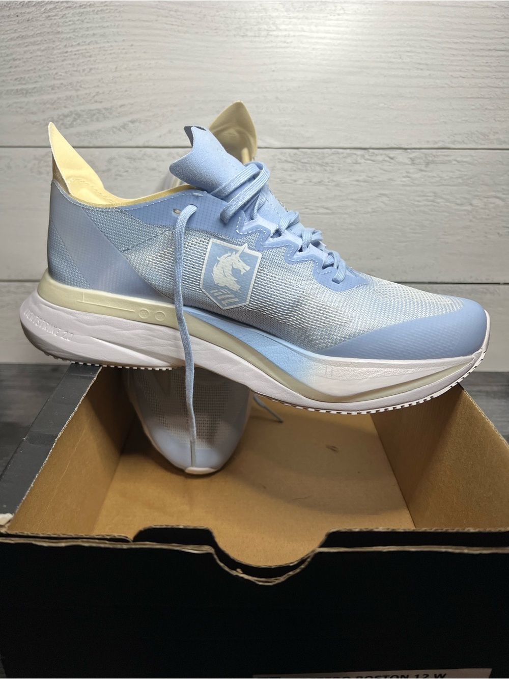 adidas Women's adizero Running Shoe in Light Blue and Cream - Picture 4 of 4